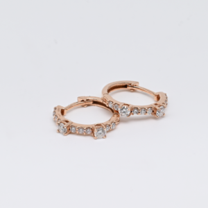 Aurora Diamond Hoop Earrings – 18K Gold | EF VVS Natural Diamonds