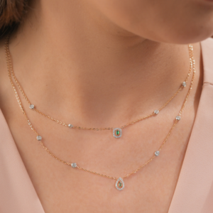 Emerald Glow Layered Necklace